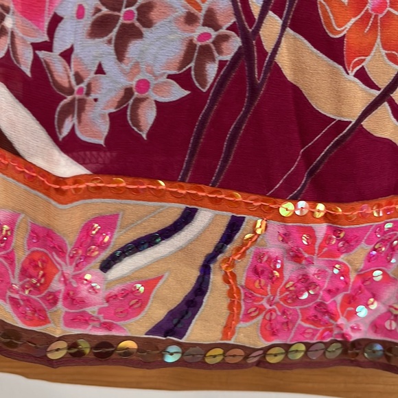ECI New York Silk Floral Print Top, Size 8 - Picture 7 of 15